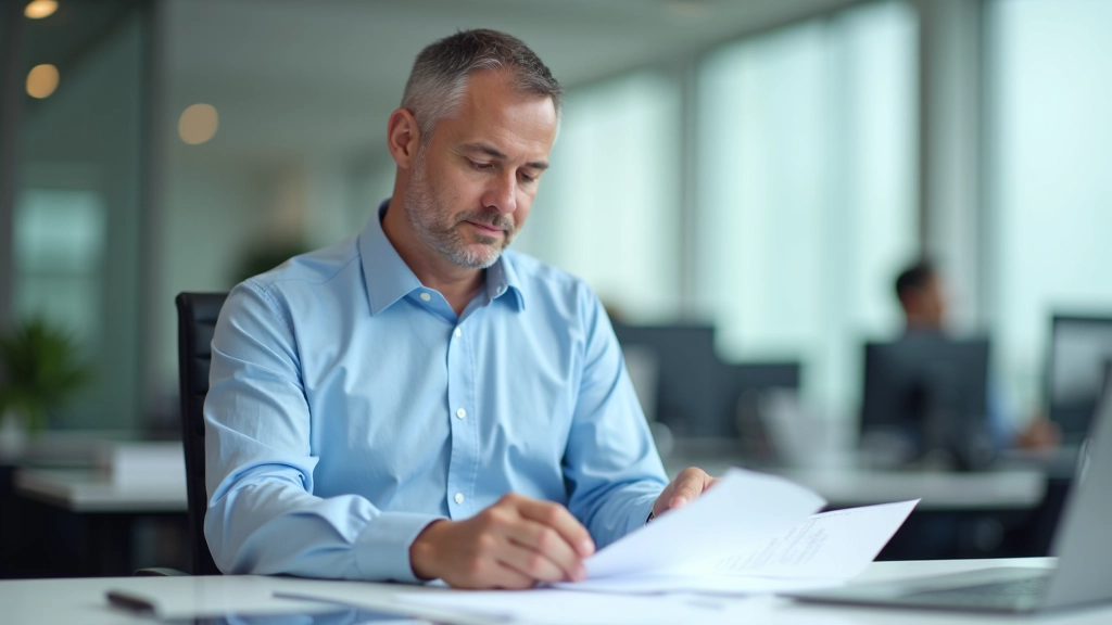 Manager at desk organizing tasks and calendar schedule